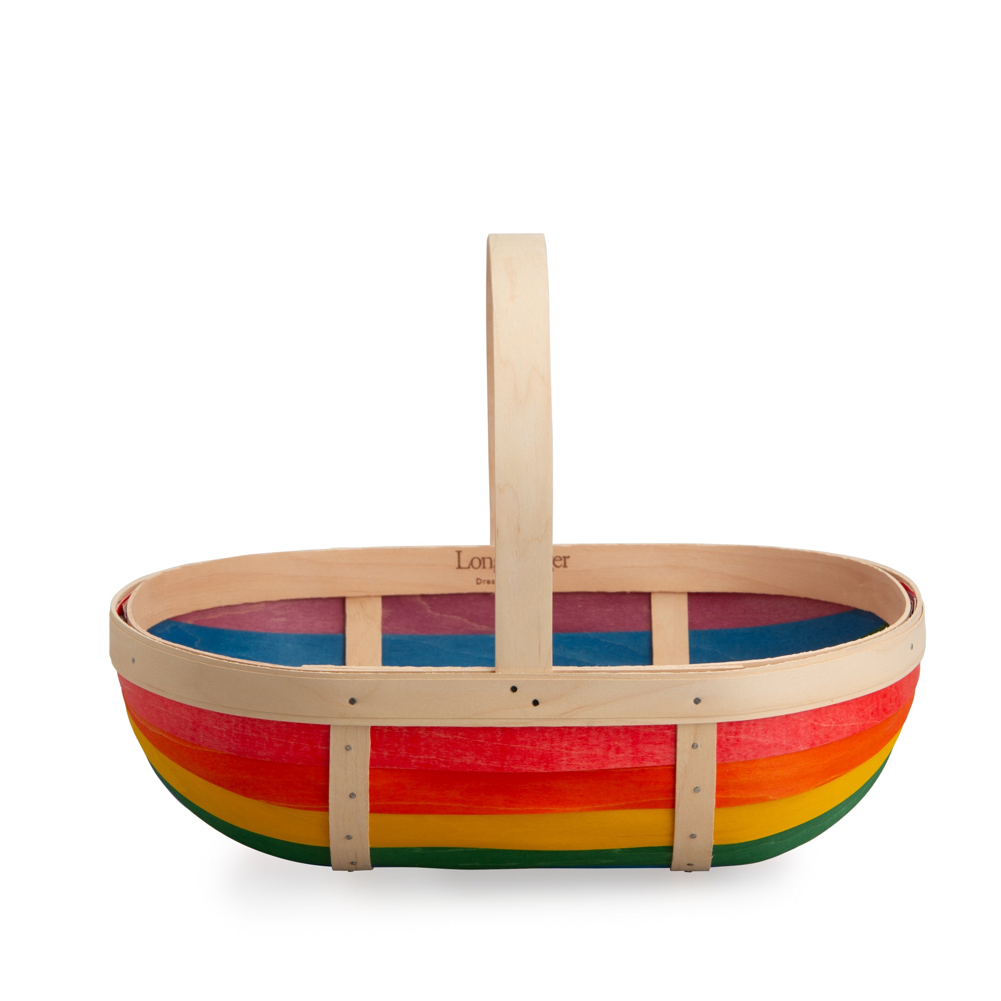 Rainbow Large Trug Basket with Protector - Multi