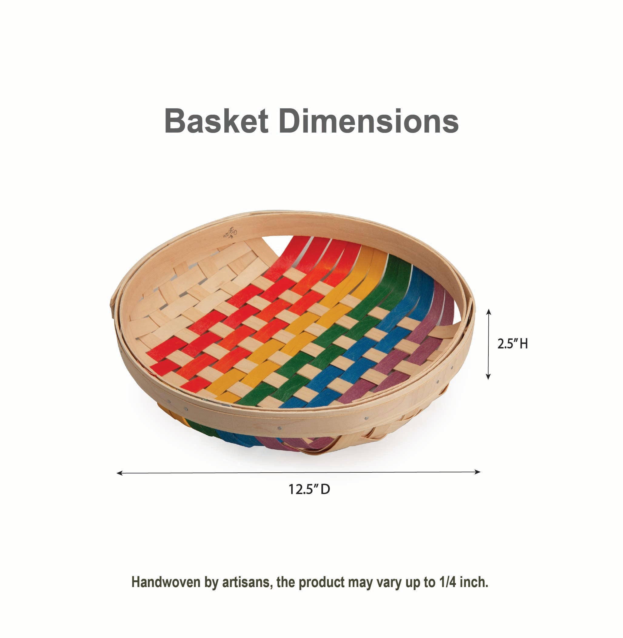 Rainbow Small Tray Basket - Multi - 图片 3