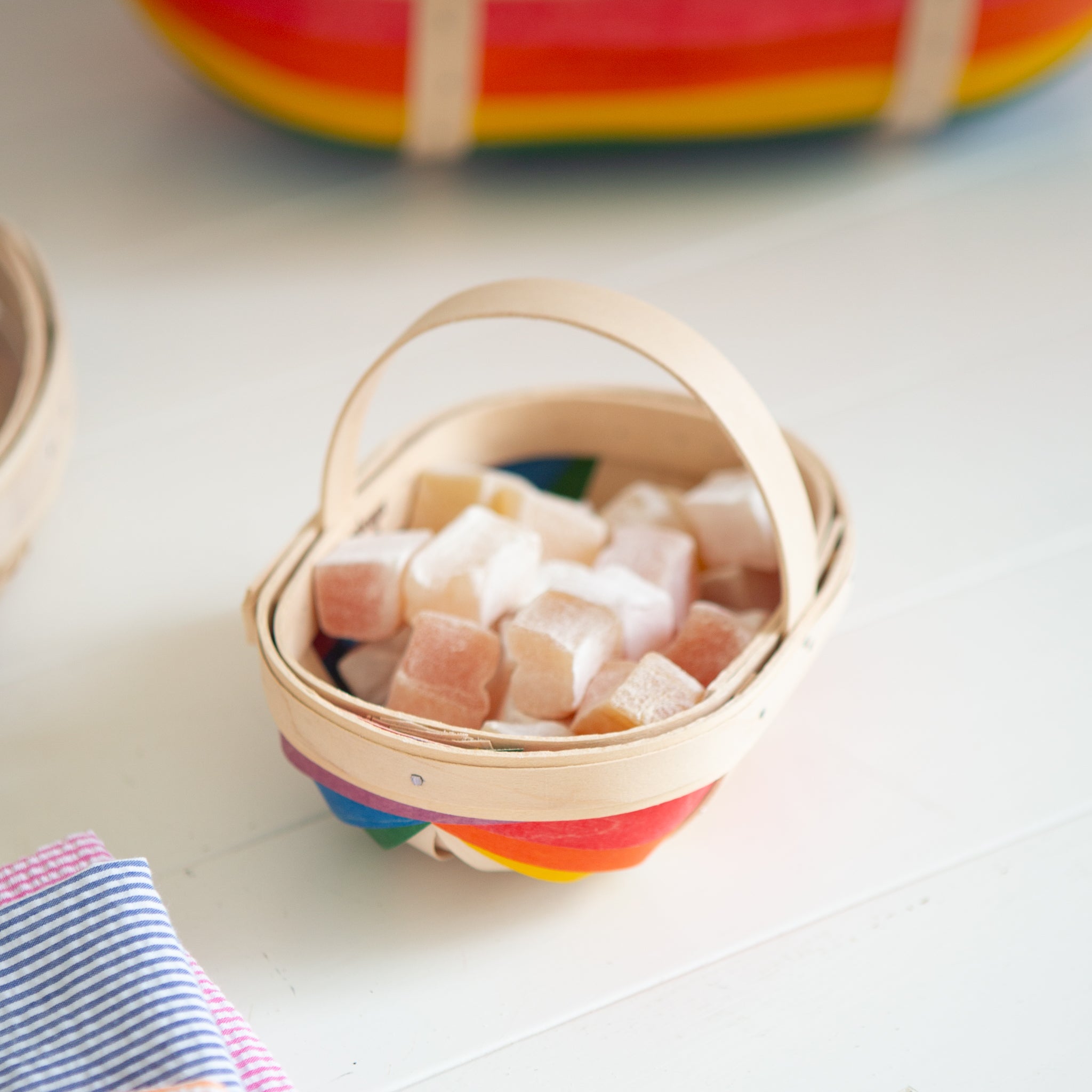 Rainbow Small Trug Basket with Protector - Multi - 图片 4