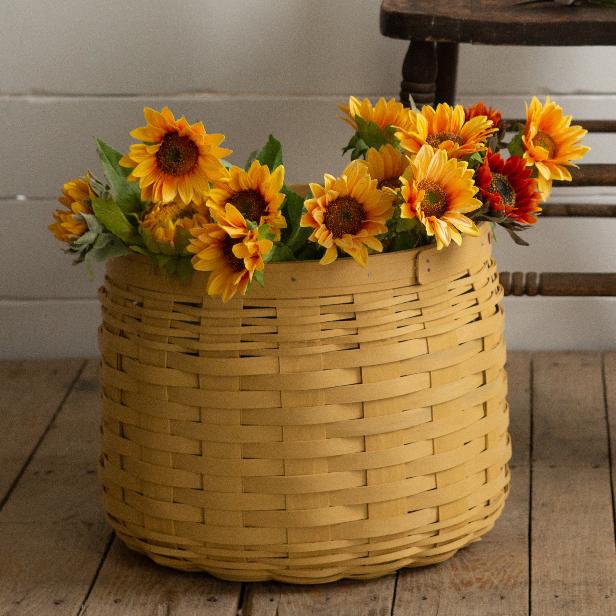 Round Storage Basket with Protector - Fall Gold - 图片 2