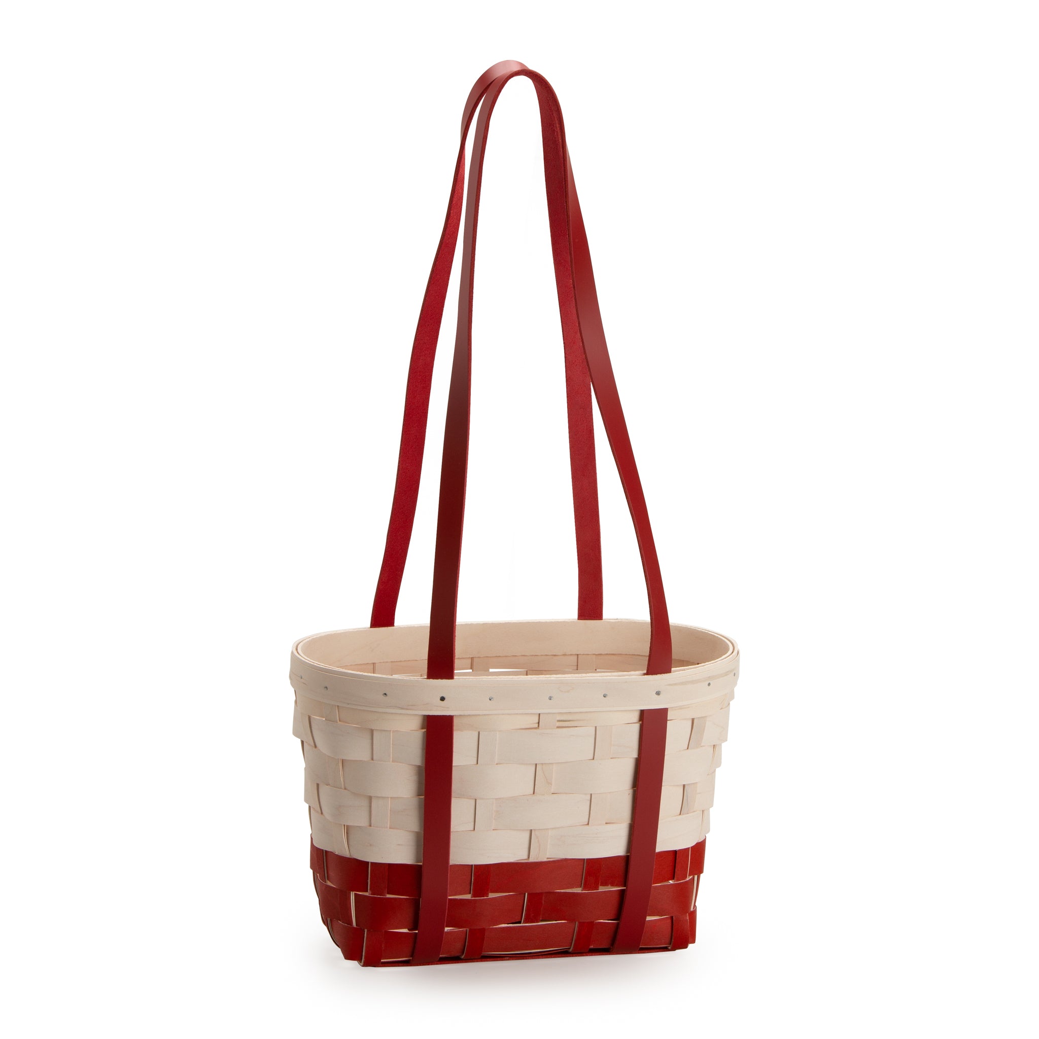 Medium Boardwalk Basket - Red and White