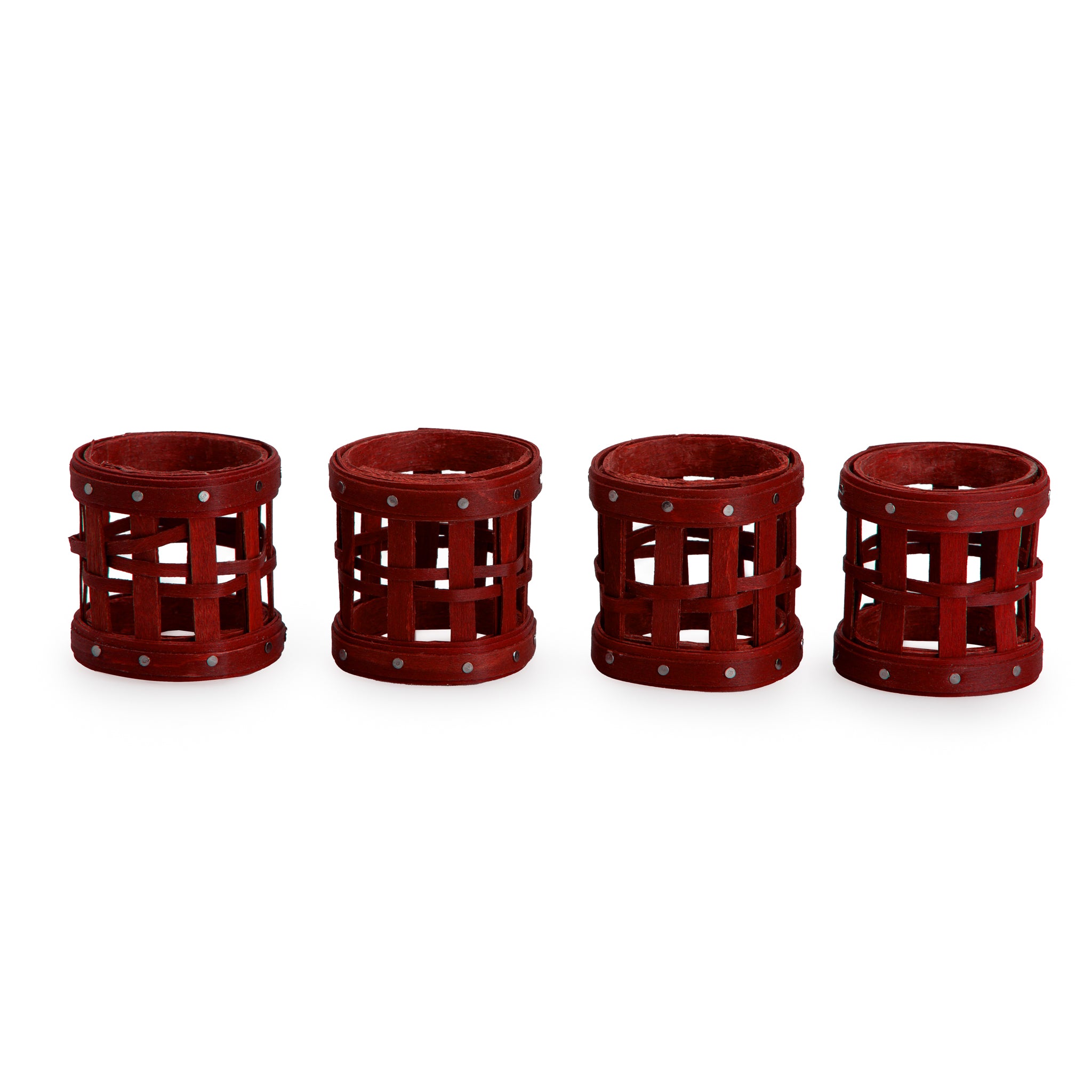 1896 Napkin Ring Set - Bold Red