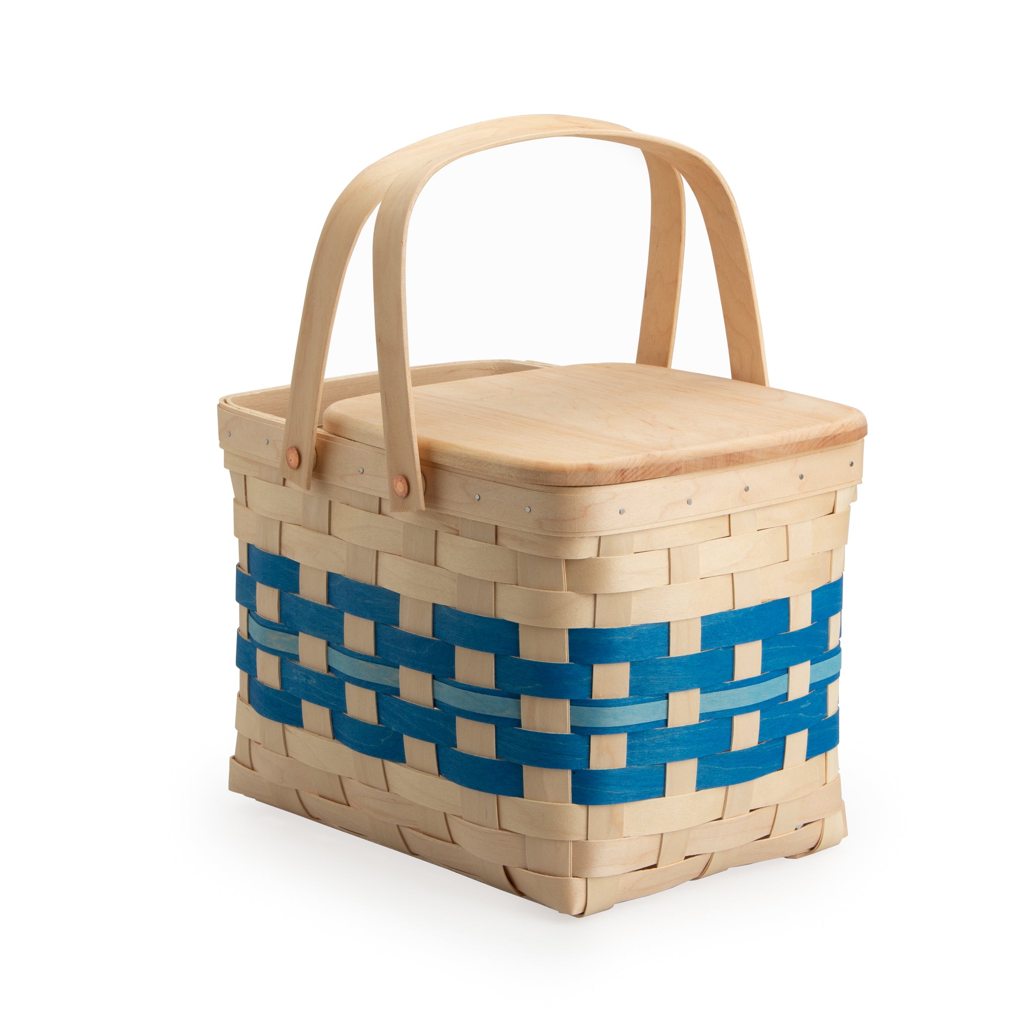 Spring Homestead Picnic Basket with Lid and Protectors - Blueberry - 图片 14