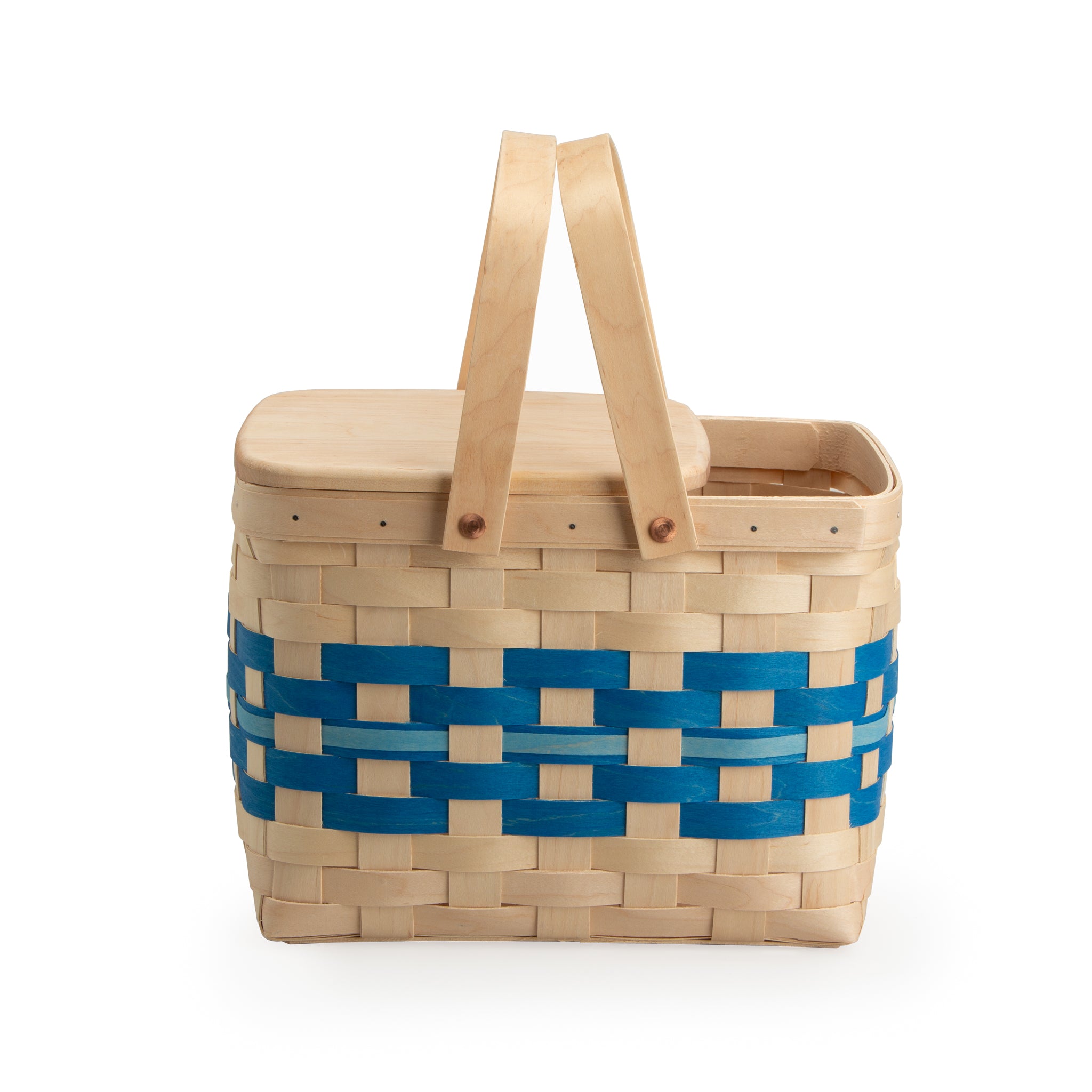 Spring Homestead Picnic Basket with Lid and Protectors - Blueberry - 图片 15