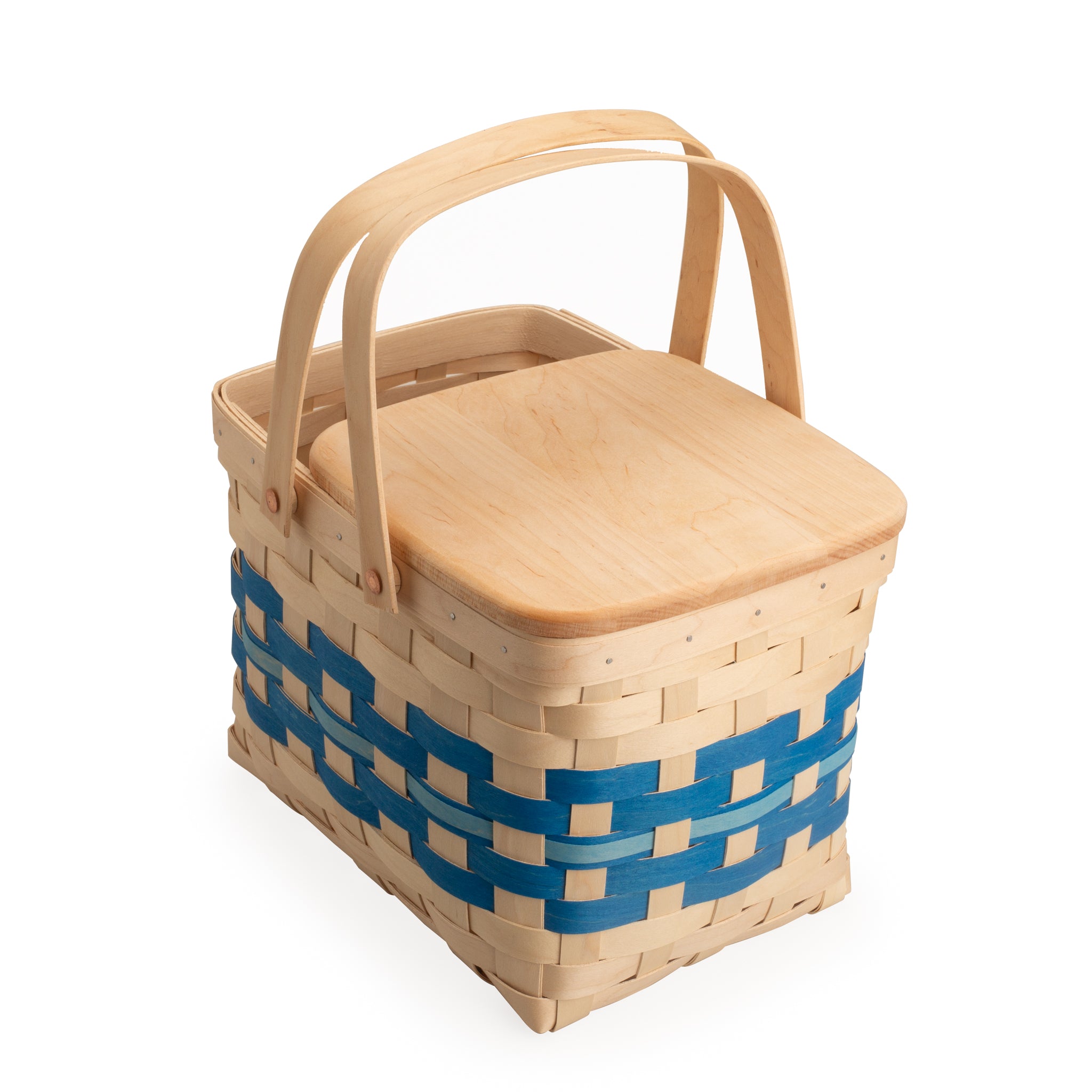 Spring Homestead Picnic Basket with Lid and Protectors - Blueberry - 图片 8