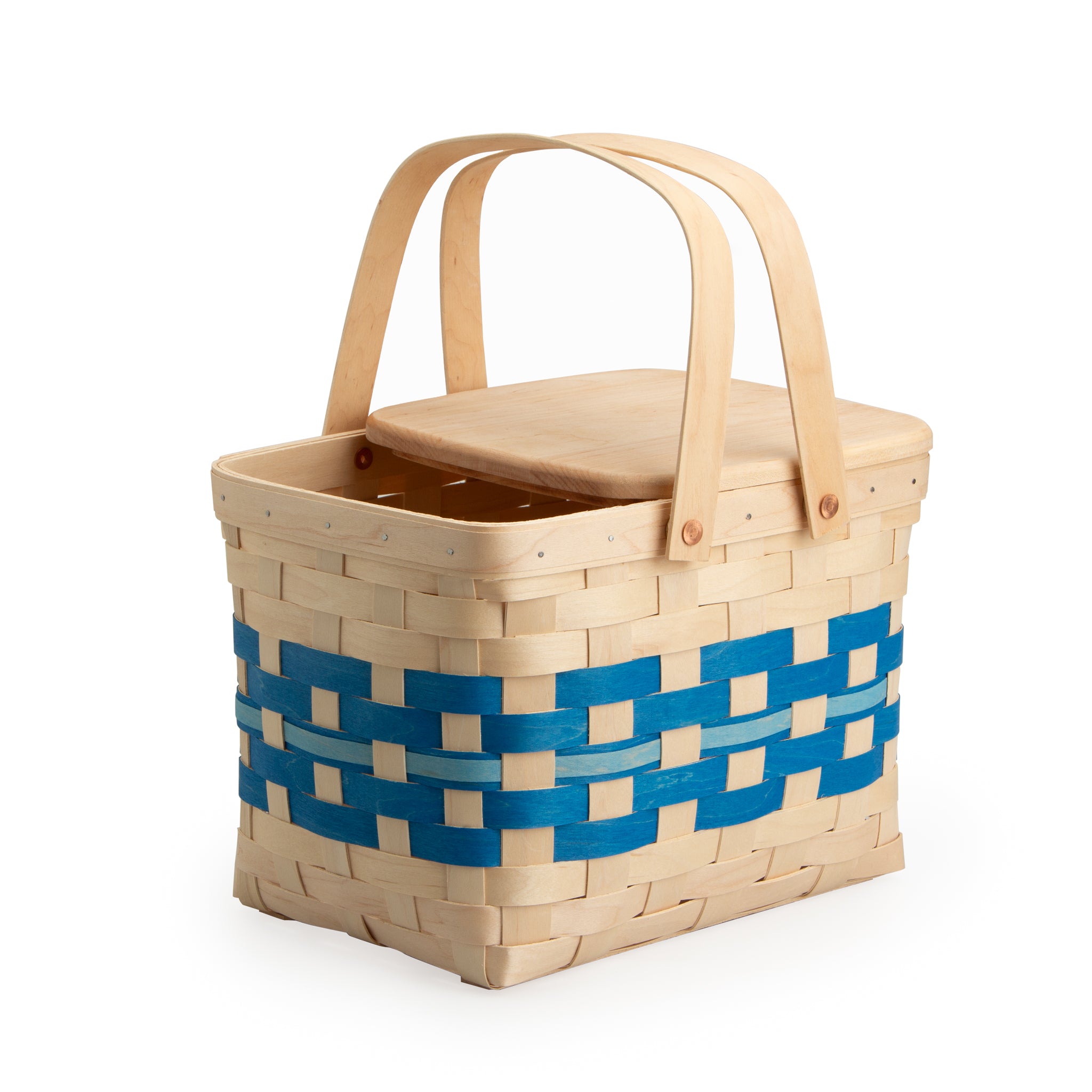 Spring Homestead Picnic Basket with Lid and Protectors - Blueberry - 图片 9