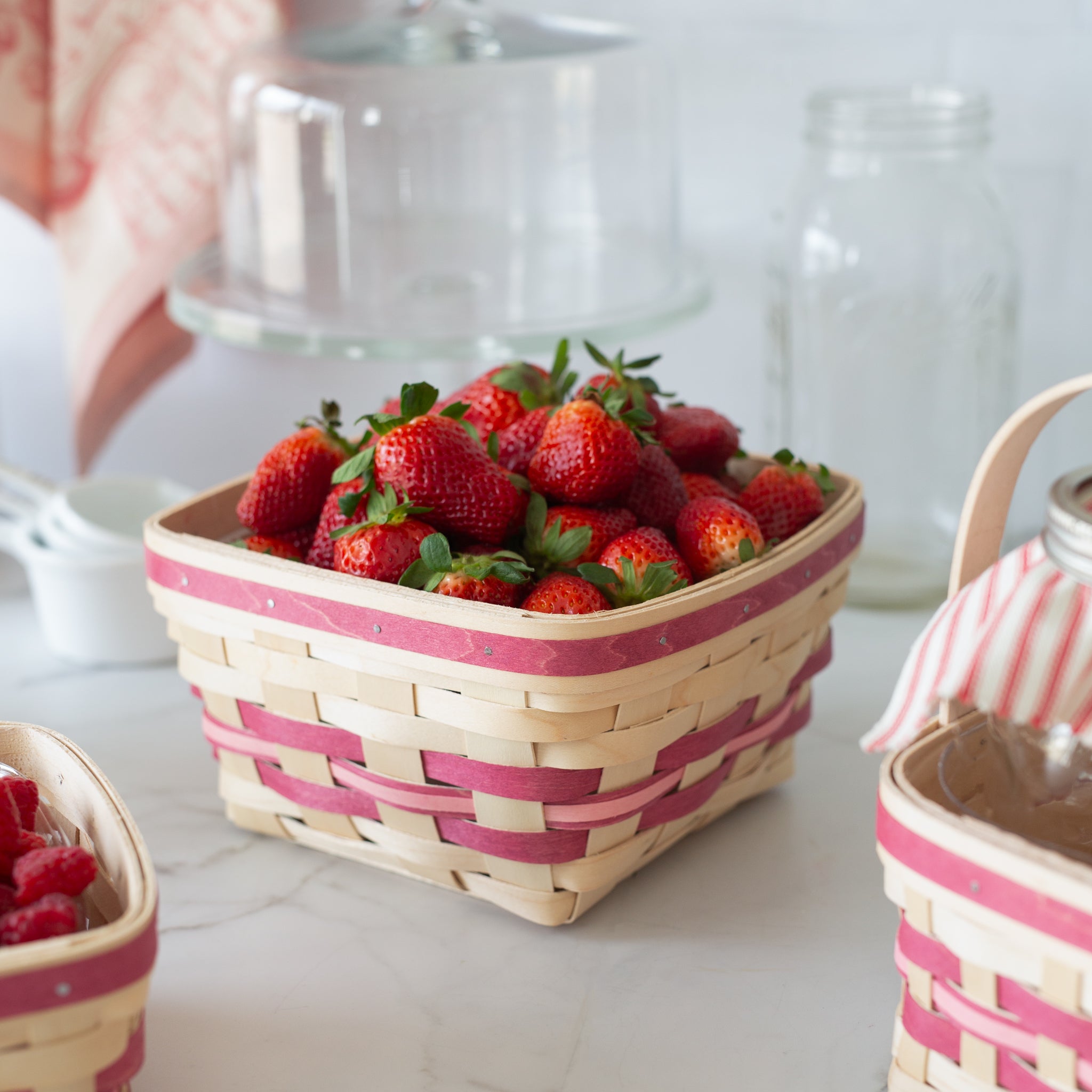 Spring Large Berry Basket with Protector - Raspberry - 图片 3