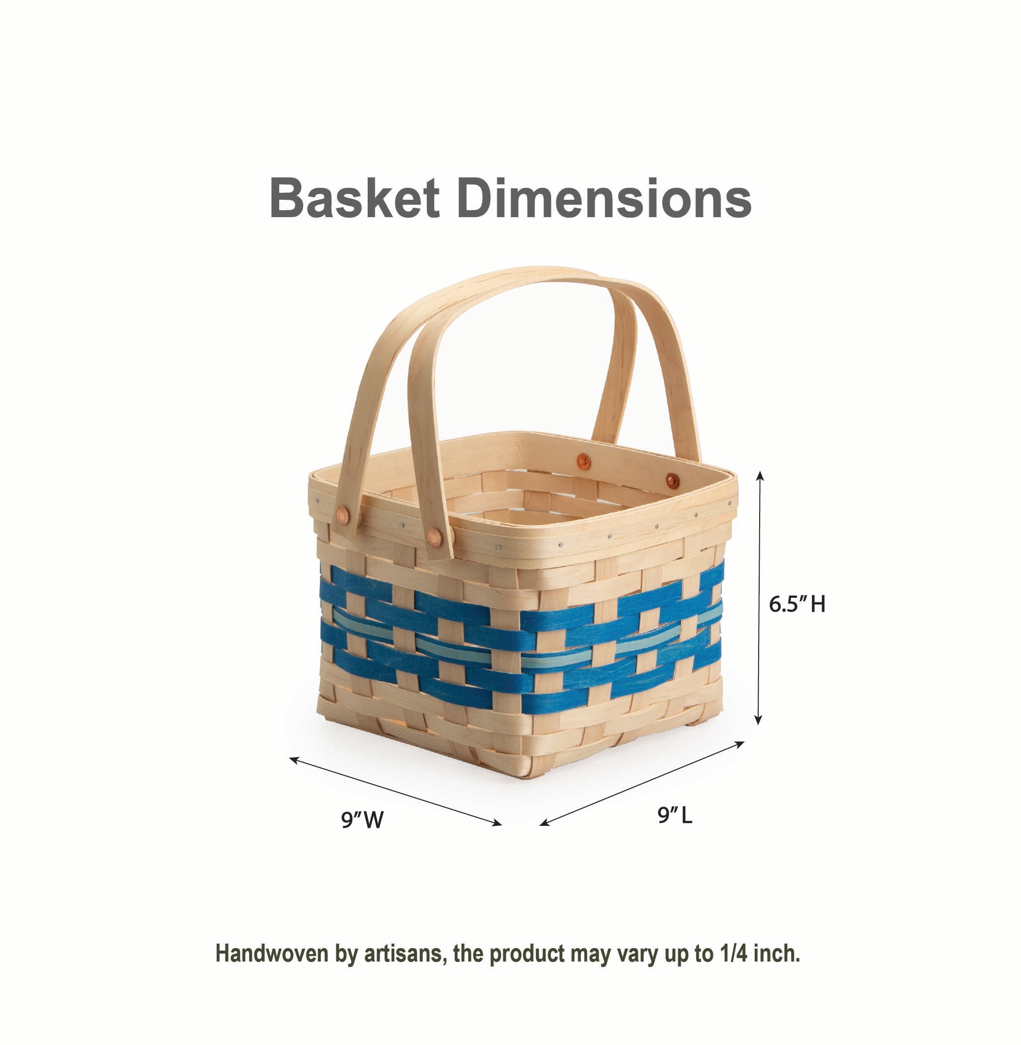Spring Provision Picnic Basket with Lid and Protectors - Blueberry - 图片 2