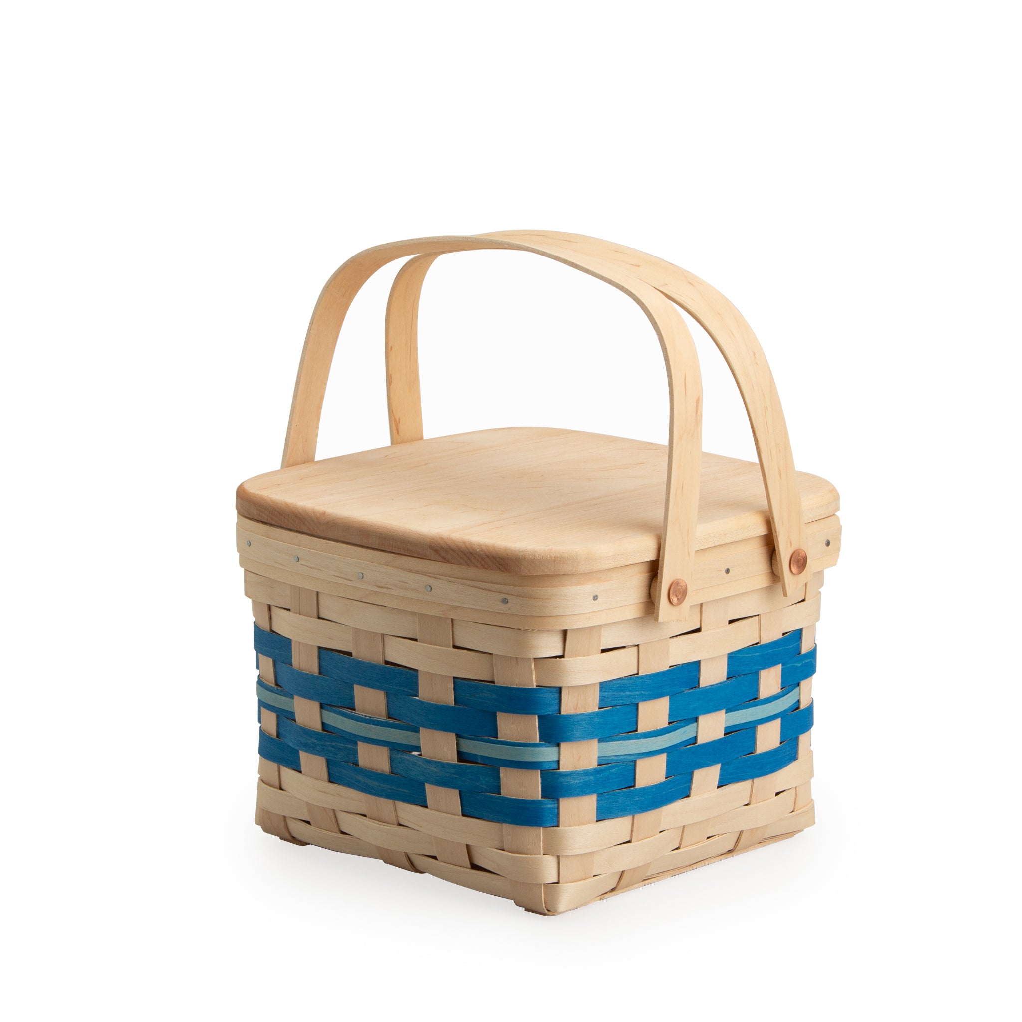 Spring Provision Picnic Basket with Lid and Protectors - Blueberry - 图片 10