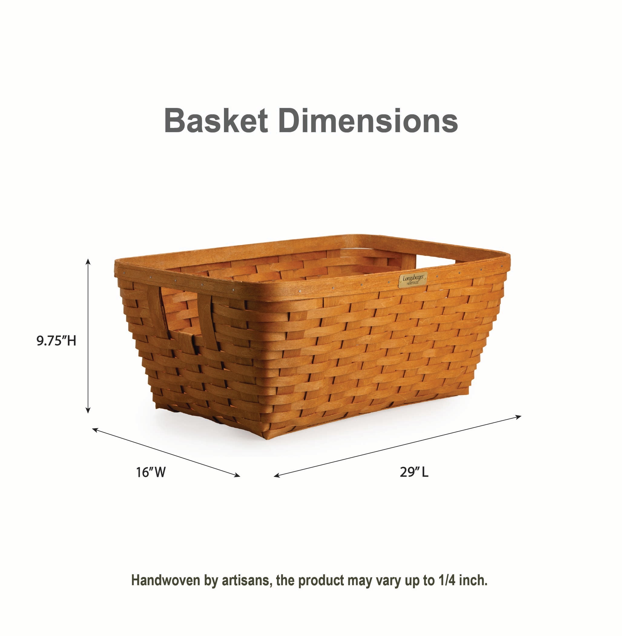 Collector's Heritage Rectangle Laundry Basket - Warm Brown - 图片 2
