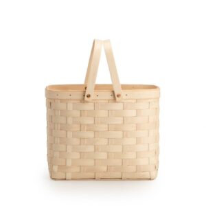 Wine Caddy Basket with Protector - Whitewashed
